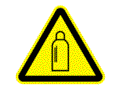 Warnzeichen, Warnung vor Gasflaschen nach BGV A 8 W 19