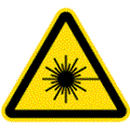 Warnzeichen, Warnung vor Laserstrahl nach BGV A 8 W 10