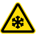 Warnzeichen, Warnung vor Kälte nach BGV A 8 W 17